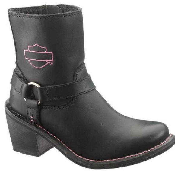 Harley-Davidson Shoes - Harley-Davidson Wolverine Morgan Leather Boots BLK
